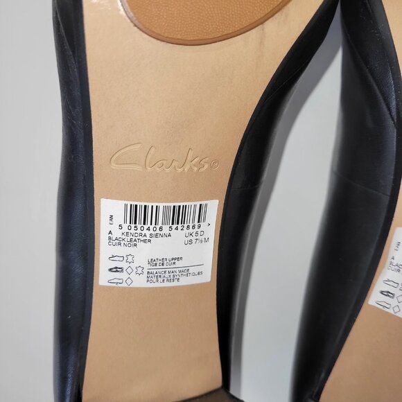 NWT Clarks Kendra Sienna Closed Toe Pumps Black Platform Women's Size 7.5 - Picture 9 of 11